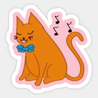 singing cat Sticker